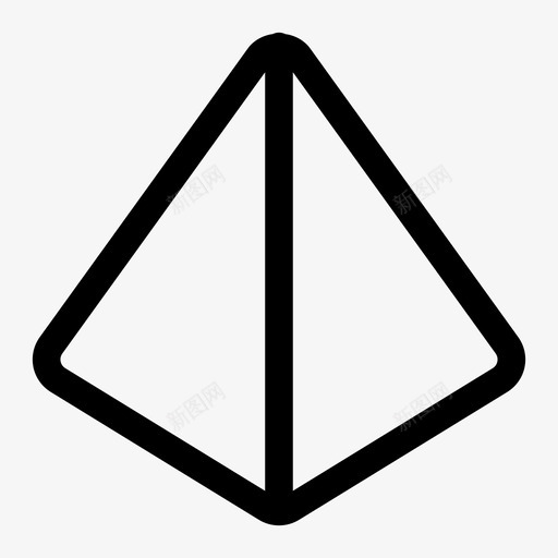 棱镜3d几何体图标svg_新图网 https://ixintu.com 3d 几何体 棱镜 玻璃 透明通用 金字塔