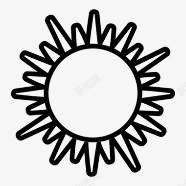 阳光炎热夏日图标图标
