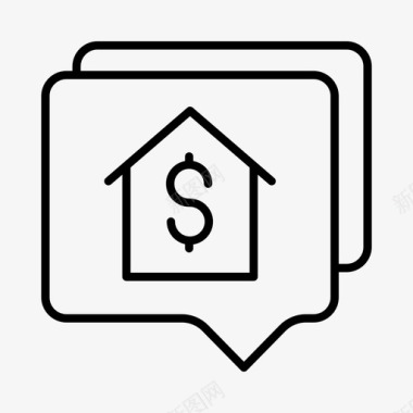 房地产市场房屋贷款物业代理图标图标