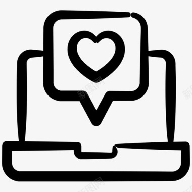 爱情电脑爱情笔记本电脑图标图标