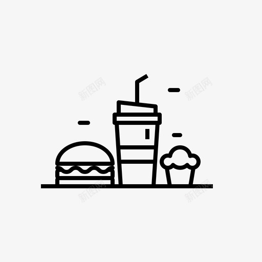 食品和饮料汉堡蛋糕图标svg_新图网 https://ixintu.com 吃 多功能图标 汉堡 蛋糕 食品和饮料