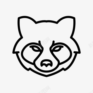 浣熊动物脸图标图标