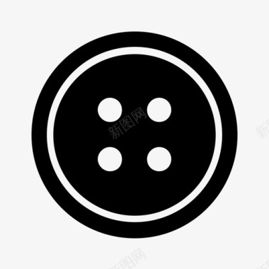 钮扣衣服工艺图标图标