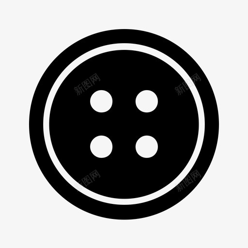 钮扣衣服工艺图标svg_新图网 https://ixintu.com 工艺 缝纫 衣服 钮扣