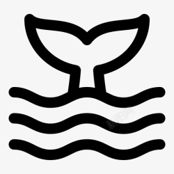 尾巴线尾巴鱼海洋图标高清图片