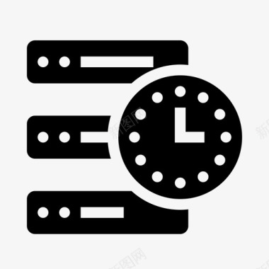 服务器时间时钟数据图标图标