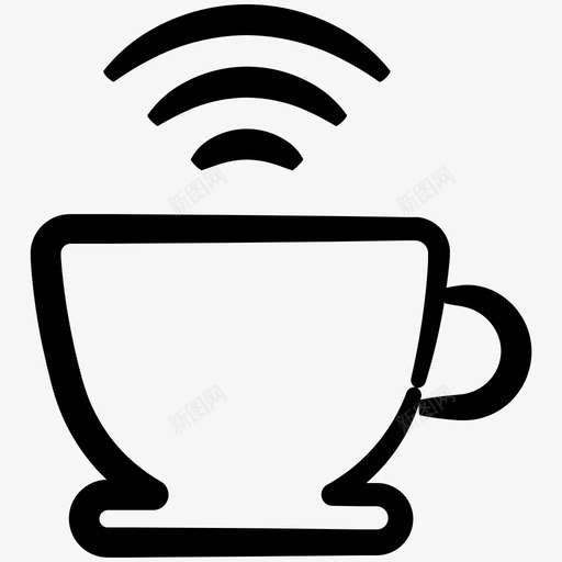 wifi咖啡inky安全卷6图标svg_新图网 https://ixintu.com inky安全卷6 wifi咖啡