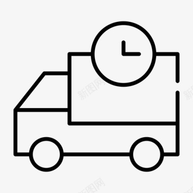 送货时间车船运卡车图标图标