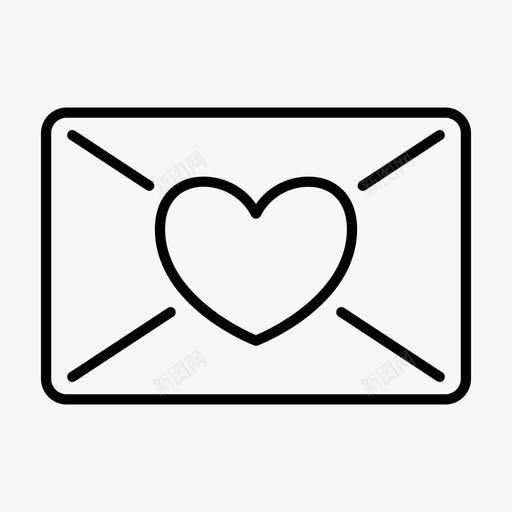 心形字母爱情人节图标svg_新图网 https://ixintu.com 心形字母 情人节 爱 爱和心