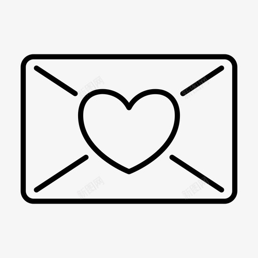 心形字母爱情人节图标svg_新图网 https://ixintu.com 心形字母 情人节 爱 爱和心