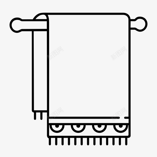 毛巾架浴缸清洁图标svg_新图网 https://ixintu.com 擦拭 毛巾架 洗涤 浴缸 清洁 美容