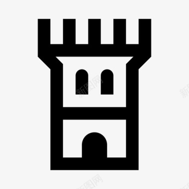 塔堡垒建筑图标图标