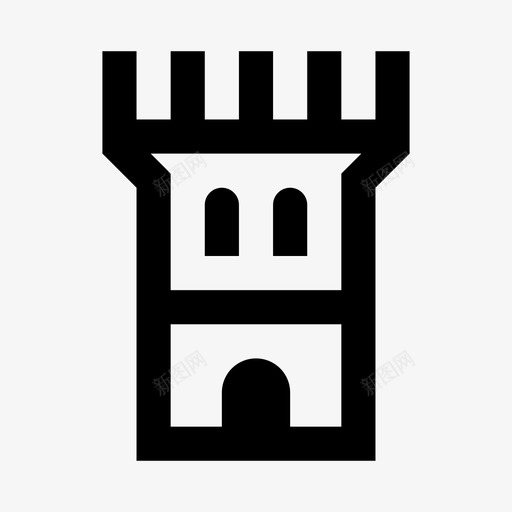 塔堡垒建筑图标svg_新图网 https://ixintu.com 假日 城堡 堡垒 塔 建筑 线路