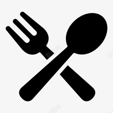 吃饭叉子勺子图标图标