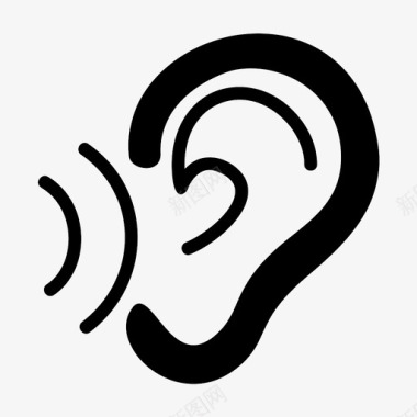 耳朵聋子听图标图标