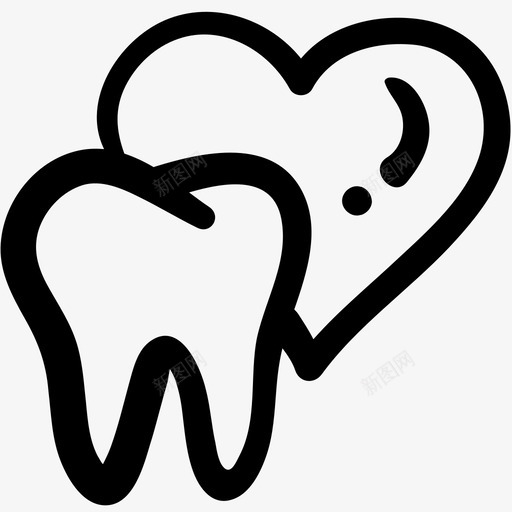爱牙护理牙齿图标svg_新图网 https://ixintu.com 心脏 护理 爱牙 牙齿 牙齿涂鸦