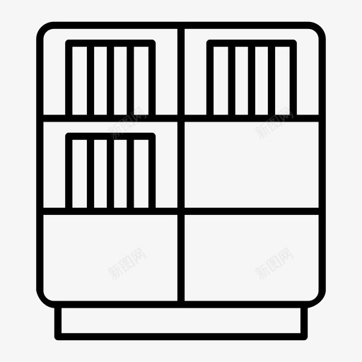 图书馆书籍藏书图标svg_新图网 https://ixintu.com 书架 书籍 图书馆 学校 教育 藏书