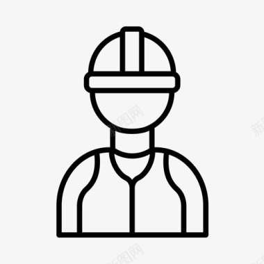 建筑工人男孩男人图标图标