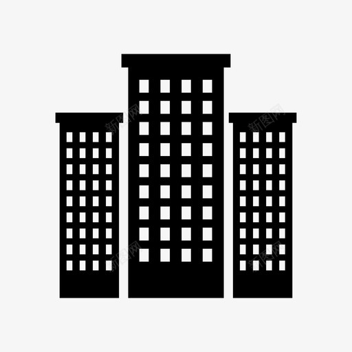 办公楼城市现代图标svg_新图网 https://ixintu.com 办公楼 城市 工作 现代