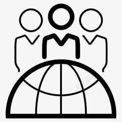交流社区全球商务交流社区团体图标高清图片