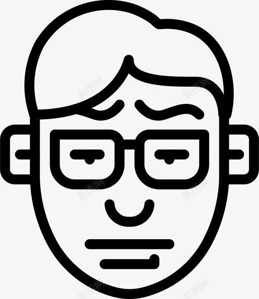 眼镜无聊头像个人资料图标svg_新图网 https://ixintu.com 个人资料 头像 头像轮廓 用户 眼镜无聊