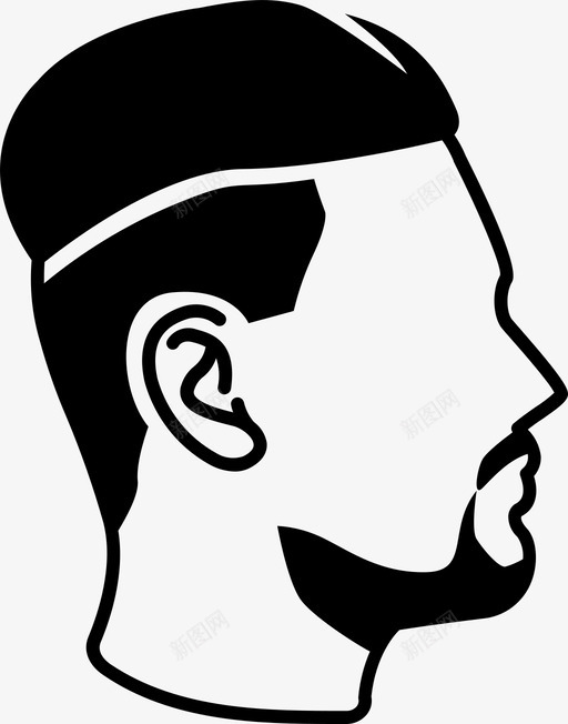 削发理发男性图标svg_新图网 https://ixintu.com 侧面 削发 沙龙 理发 男士 男士发型 男性