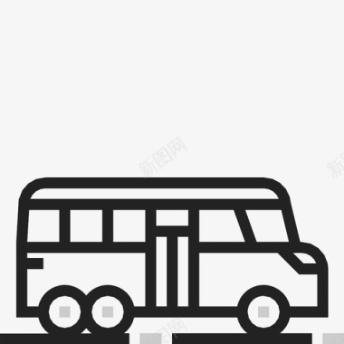 公共汽车车道道路图标图标