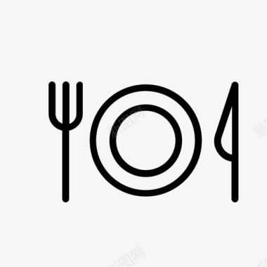 餐厅刀具晚餐图标图标