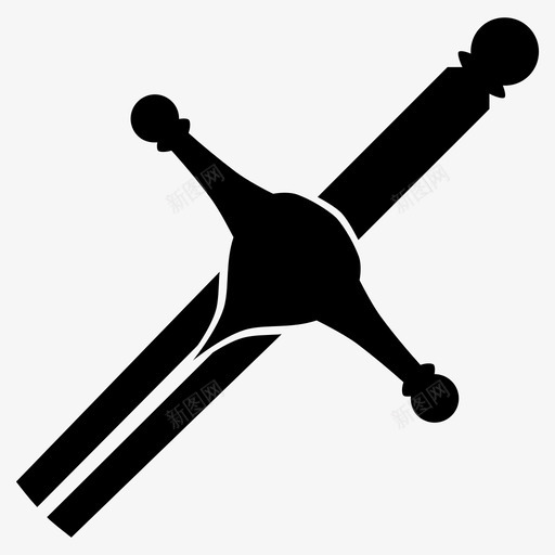 刀柄中世纪的剑图标svg_新图网 https://ixintu.com 中世纪的 刀柄 剑 剑柄 武器