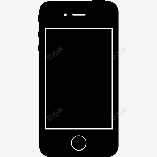 iphone4苹果手机图标svg_新图网 https://ixintu.com iphone4 手机 智能手机 苹果