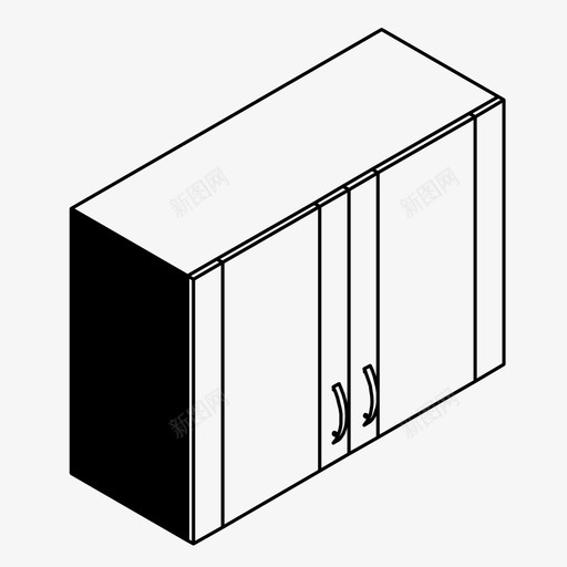 橱柜办公桌抽屉图标svg_新图网 https://ixintu.com 办公桌 厨房 家具 抽屉 橱柜