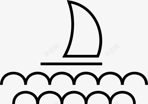 帆船渔夫海洋图标svg_新图网 https://ixintu.com 大海 帆船 海洋 渔夫