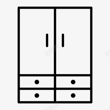 橱柜壁橱储物柜图标图标