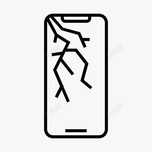 iphonex坏了损坏了iphonex图标svg_新图网 https://ixintu.com iphonex iphonex坏了 屏幕 手机 损坏了