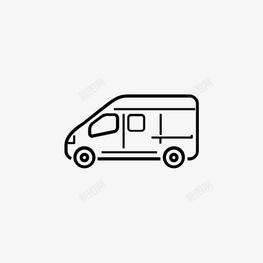 小型货车小型多用途车运输工具图标svg_新图网 https://ixintu.com 卡车 小型多用途车 小型货车 车辆运输 运输工具