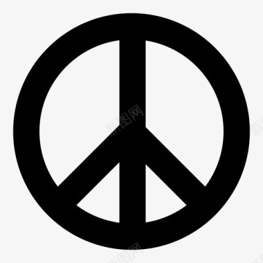 和平嬉皮士运动图标图标