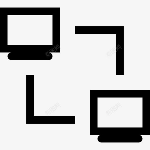 计算机连接连接lan图标svg_新图网 https://ixintu.com lan pc 微型 网络 计算机连接 连接