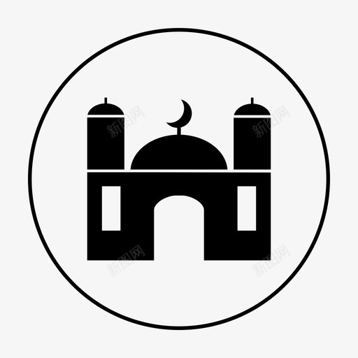清真寺信仰上帝图标svg_新图网 https://ixintu.com 上帝 信仰 清真寺 清真寺建筑 祈祷