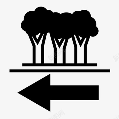 森林方向方向标志左方向图标图标