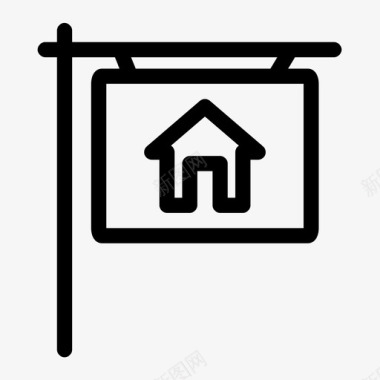 房地产图表待售标牌图标图标