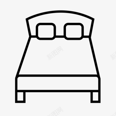 床双人床家庭床图标图标