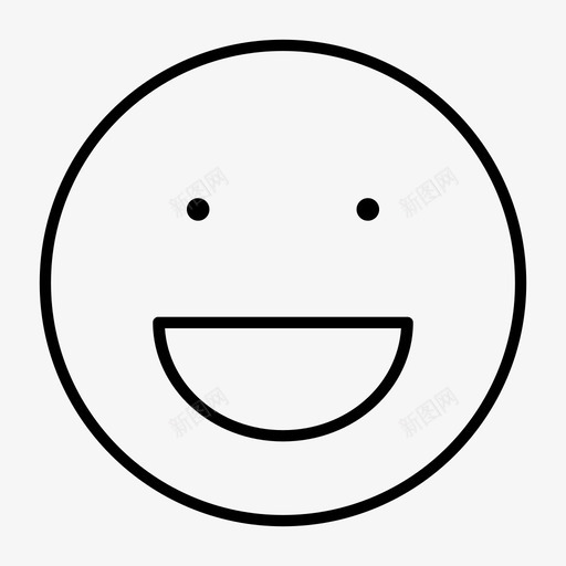笑表情脸图标svg_新图网 https://ixintu.com 开心 微笑 摄影1瘦 笑 脸 表情