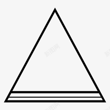 三角形线十分之一图表图形图标图标