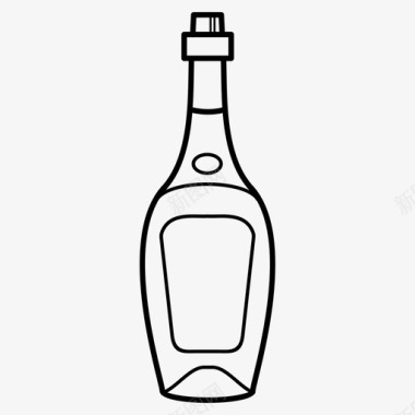 酒精瓶子香槟图标图标