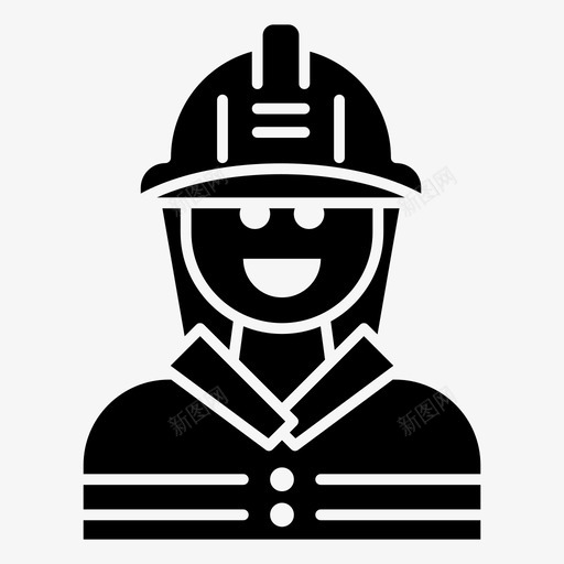 消防员头像设备图标svg_新图网 https://ixintu.com 头像 消防员 消防员和消防队固体 设备