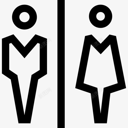 卫生间男士标牌图标svg_新图网 https://ixintu.com 卫生间 女士 标志 标牌 男士 酒店轮廓