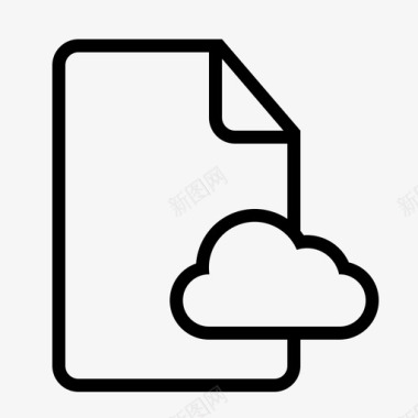 icon-71-document-cloud图标