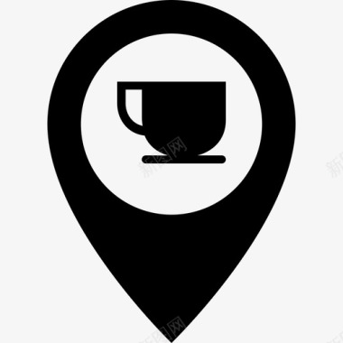 咖啡店别针地址自助餐厅图标图标