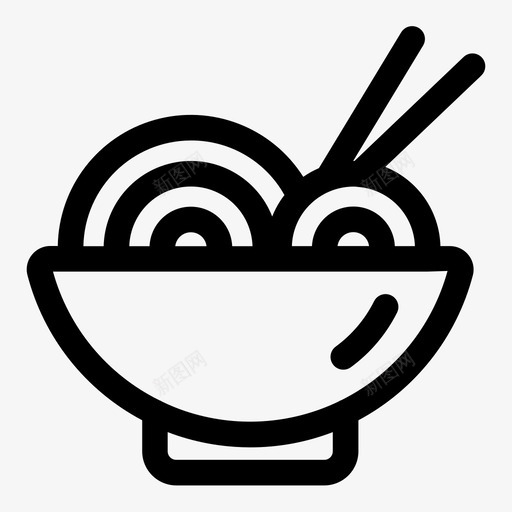 中餐碗聊天图标svg_新图网 https://ixintu.com 中餐 清凉的食物 热的 碗 聊天 面条