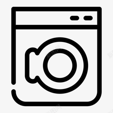 洗衣机衣服房间图标图标